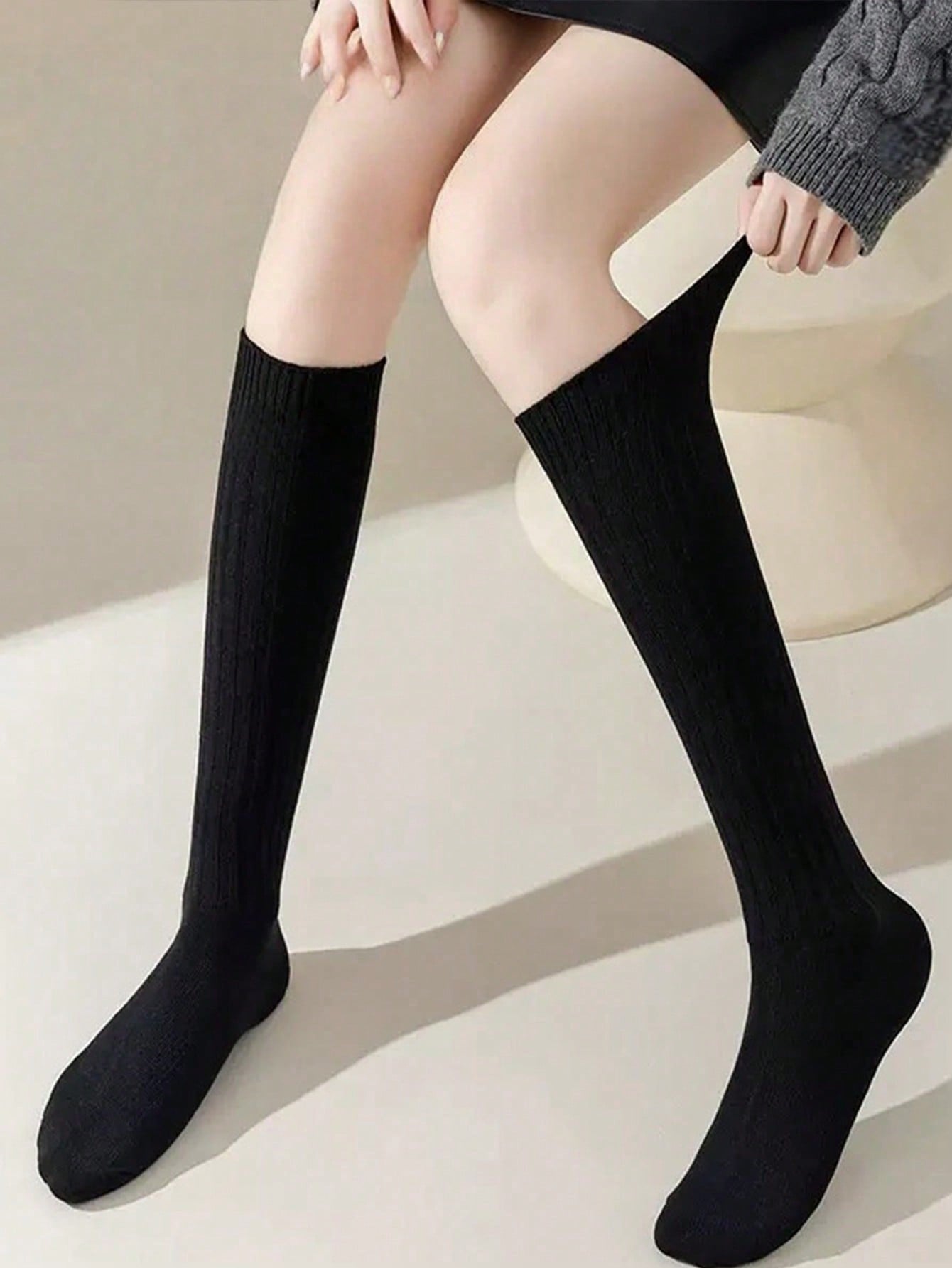 Women's Autumn/Winter Cute Gir – Boot Sock Slouchy Bewertung und Preis