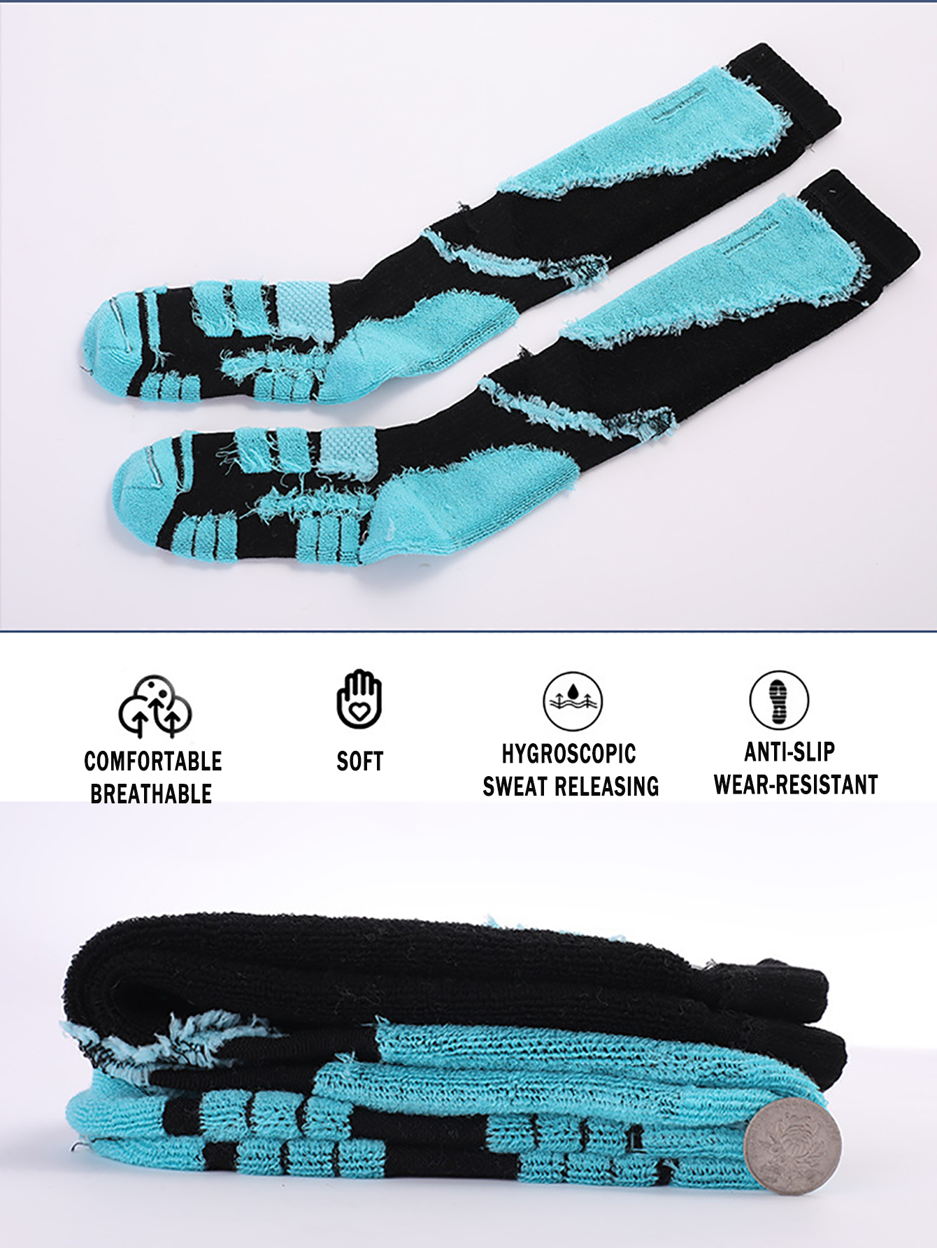 2 Pairs Ski Socks, Cold Weathe – Thermal Sock Winter Bewertung und Preis