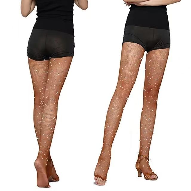 Rhinestone Decor Peep Toe Lati – Fishnet Stocking Women Bewertung und Preis