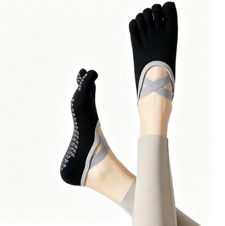 Women's 5-Toe Non-Slip Yoga Pi – Grip Sock Yoga Bewertung und Preis