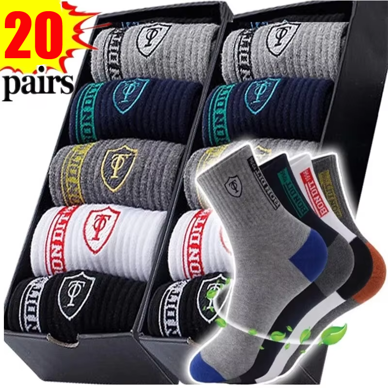Men's 20-Pack Premium Thermal  – Cotton Crew Sock Pack Bewertung und Preis