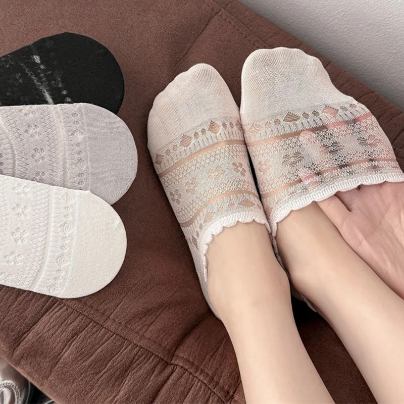 Lace Openwork Ballet Socks for – Invisibility Sock Loafer Bewertung und Preis