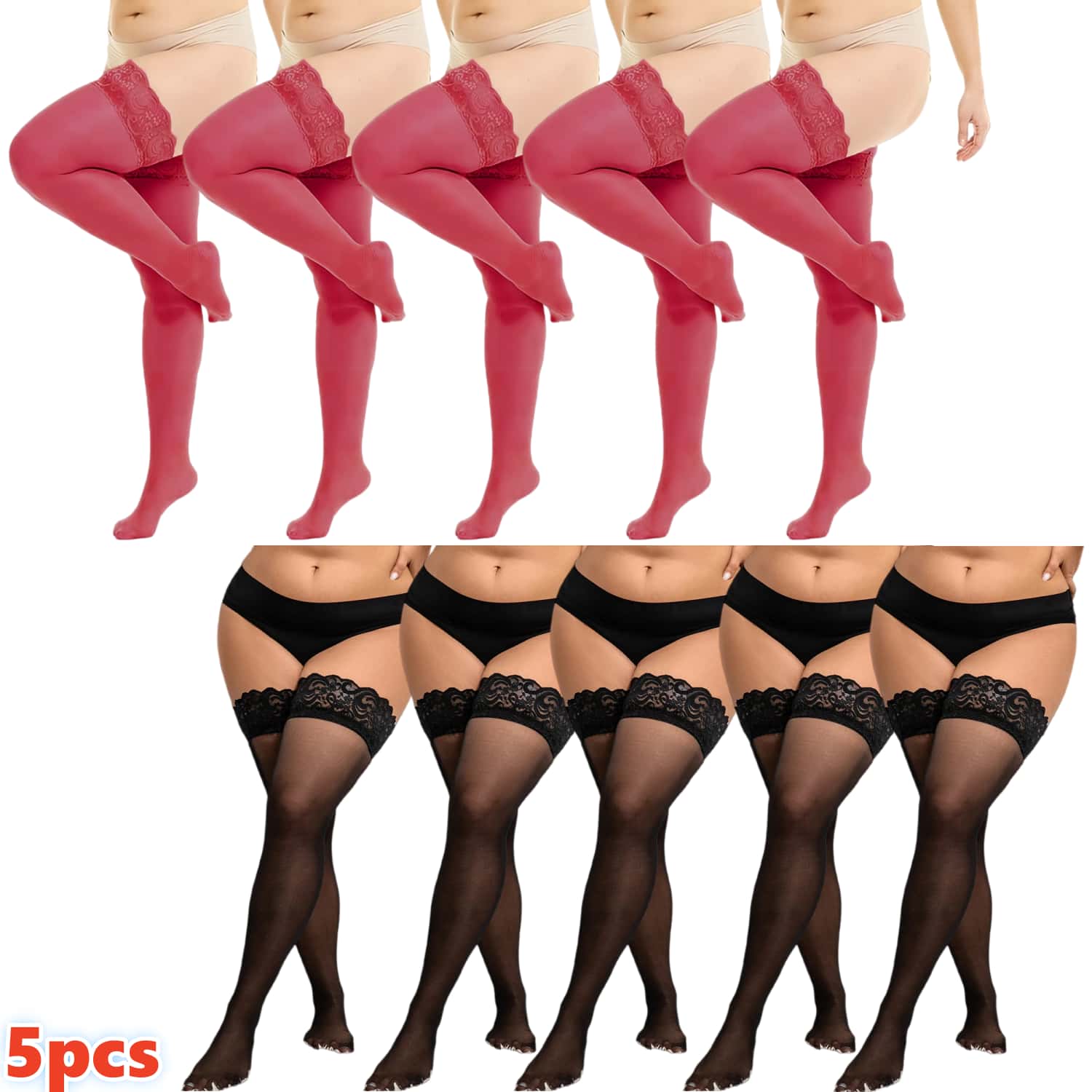 Woman Plus Size Lace Thigh Hig – Thigh High Sock Stay Up Bewertung und Preis