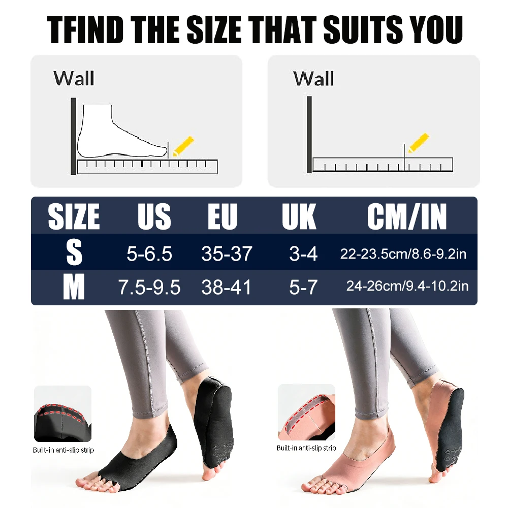 1Pair Toeless Yoga Socks for W – Grip Sock Yoga Bewertung und Preis