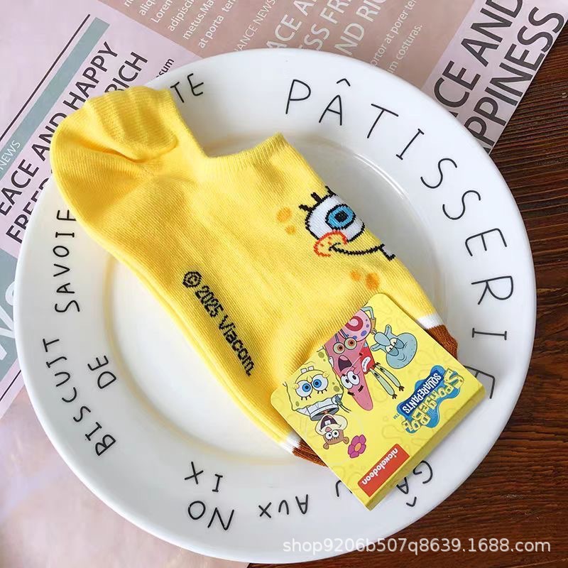 4PCS Hot Cute SpongeBob Square – Invisibility Sock Loafer Bewertung und Preis